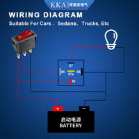 Relay Otomotif KKA-V4 40A 12V/24V 4/5-Pin SPST SPDT Tipe Heavy Duty Universal untuk Mobil dengan Soket