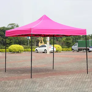 خيمة مقاس 3*6 قابلة للطي وبطول 6 أمتار يمكن تغطيتها فورًا للاستخدام الخارجي على الشاطئ بمقاس 6X3 وخيمة مقاس 3X3 على شكل مظلة وردية اللون على شكل كشك