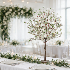 Arbre de <span class=keywords><strong>cerisier</strong></span> artificiel réaliste en gros, toucher naturel, fleur de sakura artificielle en pot pour centre de table de mariage ou de fête - Product Image 3