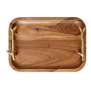 Rectangular Shape Wooden Handmade Dishwasher Safe Polished Finish Premium Quality Restaurant Use Serving <b>Tray</b> Eco Friendly Food - Product Image 6