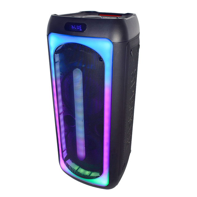 AILIPU Dual 8 Inch Outdoor Usb Mp3 Speaker Box System Woofer Trolley Speaker With Battery and Wheels