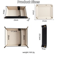 Plateau de rangement multifonctionnel, imperméable, durable, en cuir PU, moderne, luxueux, écologique, personnalisé et décoratif