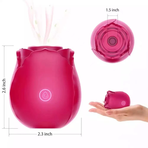 Vibrador en Forma de Rosa al Precio Más Bajo para el Clítoris y los Pezones de la Mujer, 10 Modos de Succión y Vibración, Perfecto para Juguetes Sexuales en Pareja - Product Image 2