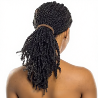 Capelli Umani Brasiliani Remy Grezzi Ondulati Profondi, 18 Pollici, 100g, Trasparenti, Afro Kinky per Trecce all'Uncinetto e Dreadlocks