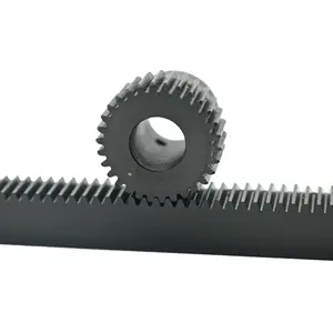 Black oxide steel straight gear rack m4 m5 hobbing 20dp 20pa precision casting