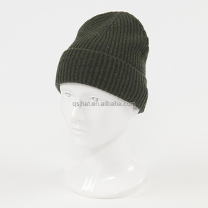 Berretto Unisex personalizzato con Logo 100% in lana con risvolto in tinta unita berretto caldo da uomo - Product Image 3