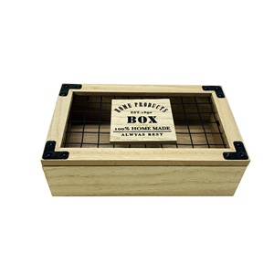 Custom Rustic Handmade Farmhouse 6 Compartments Home Decor Storage Organizer Wooden Tea Bag Packaging Box