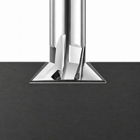 Fraise à queue de cygne à 45 degrés, 4 dents, en carbure monobloc pour acier, fraise de bout CNC, outil de rainurage, personnalisation OEM/ODM