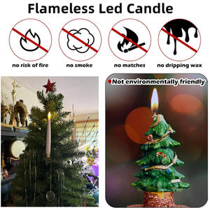 Vela LED con Llama 3D que se Mueve, Funciona con Pilas, con Control Remoto, Temporizador, con Gancho <span class=keywords><strong>de</strong></span> <span class=keywords><strong>Bola</strong></span> <span class=keywords><strong>de</strong></span> <span class=keywords><strong>Cristal</strong></span> para Decoración <span class=keywords><strong>de</strong></span> Árboles <span class=keywords><strong>de</strong></span> Navidad y Fiestas - Product Image 3