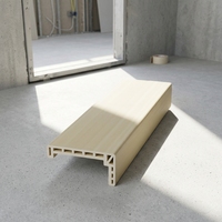 Kit de garniture de porte intérieure d'appartement en WPC anti-termites moderne avec architrave et cadre laminé en film PVC