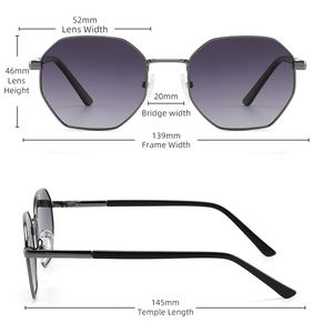 Gafas de Sol de metal redondas Ploygon de alta calidad para caras pequeñas gafas de sol <span class=keywords><strong>Wayfarer</strong></span> <span class=keywords><strong>lentes</strong></span> polarizadas UV400 TAC listas Stock - Product Image 5