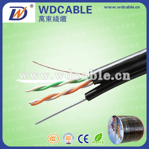 <span class=keywords><strong>สาย</strong></span>เคเบิลทองแดง23AWG 24AWG <span class=keywords><strong>Cat6</strong></span> Cat5 Cat3ที่สนับสนุนทางอากาศกลางแจ้งพร้อม<span class=keywords><strong>สาย</strong></span>เคเบิลทน UV - Product Image 2
