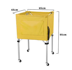 37 pulgadas x 26 pulgadas x 26 pulgadas Organizador de equipos deportivos de garaje Carro de voleibol - Product Image 1