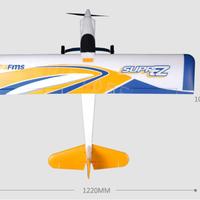 FMS 1220MM Envergure Super EZ V2 Entraîneur RTF 2.4GHz Radio Control Modèle RC Avion pour Usage Extérieur Construction Métallique Flotteurs