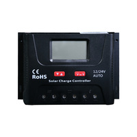 Contrôleur de charge solaire PWM MPPT 12V 24V à identification automatique 10A 20A 30A 40A Régulateur de panneau solaire pour système d'énergie domestique CN