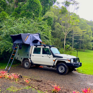 Carpa de techo rígida SAN HIMA para 4 personas, de aluminio, tipo clamshell, impermeable, para camping en el techo del coche. - Product Image 2