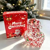 Jouet Squishy en PU à Montée Lente, Père Noël Coloré en Maltose, Pailleté, Anti-Stress, Jouet Fidget pour la Vente en Gros
