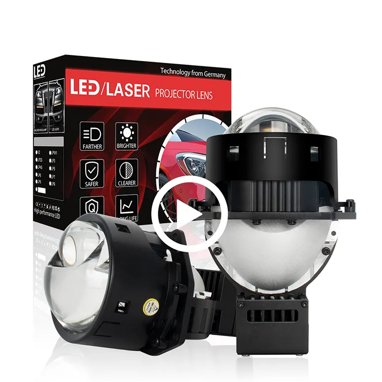 Новый LP16 3 дюймов 12V 40000LM 6500K LED 90 Вт Дальний свет для ближнего и дальнего света 110 Вт Автомобильные фары 20 Вт лазерный проектор