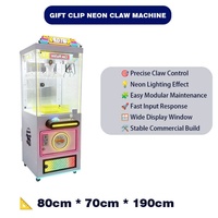 Mini machine à griffes compacte de type arcade, avec système de paiement sans espèces par QR, pour attrape-poupées, bonbons, cadeaux et boîtes de récompenses