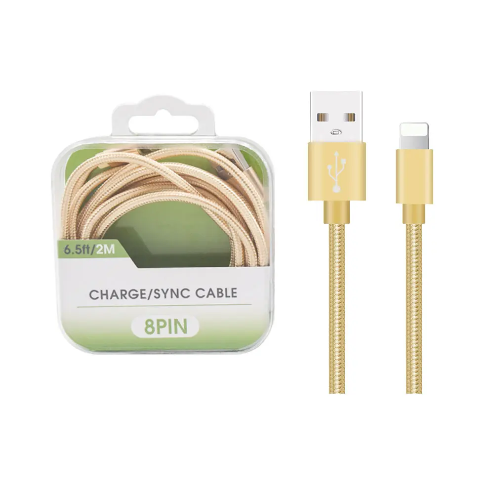 Type C Fast Charging Mobile Phone 8 Pin Micro Usb Charger Cable With Tube Crystal Box