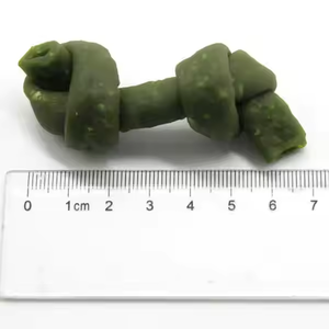 ปมเนื้อย่างกระดูกแบบผูกปมสำหรับสุนัข160กรัมรสชาติของอาหารปลาแซลมอนอะโวคาโดติดทนร้อนติดป้ายตามต้องการ - Product Image 4