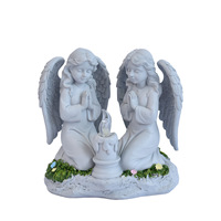 Statue d'ange priant en résine, modèle BY25104, best-seller transfrontalier, avec lumière solaire pour jardin extérieur