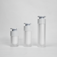 Flacon Pompe Airless Double Compartiment Luxe Mat Givré en PP pour Cosmétiques, 15ml, 30ml, 50ml, 100ml – Vente en Gros