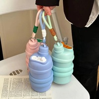Seaygift haute qualité nouveau ins créatif portable corde double boisson thermos tasse à café sport dessin animé en acier inoxydable tasse à lait