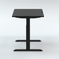 Bureau de jeu ergonomique avec éclairage LED, bureau de bureau réglable en hauteur, pieds de bureau réglables, bureau assis-debout
