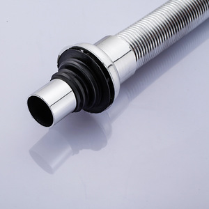 304 Stainless Steel Jump Type Drain Fitting 84.5mm Outer Diameter Curved Compression Anti Corrosion For Bathroom Washbasins - Product Image 3