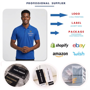 Polo de manga corta unisex de algodón peinado de fibra larga bicolor con solapa PK, personalizado con logo, para ropa de trabajo, bordado OEM, al por mayor - Product Image 1