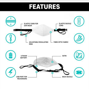 Fabrik Großhandel Glowing In The Dark Benutzerdefinierte Gesichtsmaske mit Logo zum Schutz - Product Image 5