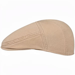 Casquette plate en coton <span class=keywords><strong>Stetson</strong></span> Paradise pour <span class=keywords><strong>homme</strong></span>, visière Ivy, hiver, 48-50 cm, beige, impression sérigraphique - Product Image 1
