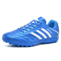 Chaussures de football à prix spécial pour hommes et femmes, crampons TF antidérapants, pour élèves du primaire et du collège, enfants, tige en cuir synthétique