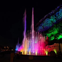 Fuente de Agua Decorativa para Exteriores, Programable, Estilo Roca, con Iluminación Láser RGB, IP68, para Proyectos de Jardines y Villas, Venta al Por Mayor B2B
