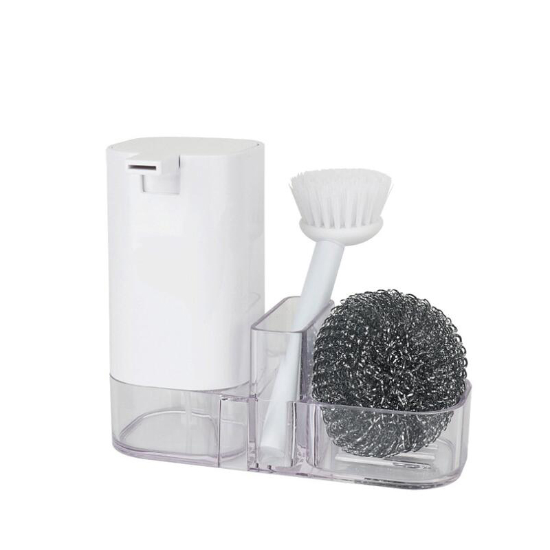 Набор для мытья кухни 3 в 1, дозатор жидкого мыла, губка, набор кистей для мытья посуды