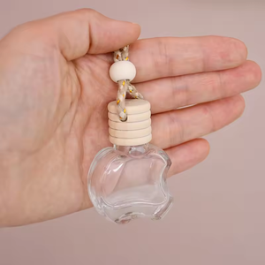 사용자 정의 라운드 스퀘어 매달려 디퓨저 자동차 향수 병 나무 모자와 관형 자동차 병 - Product Image 6