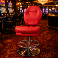 Chaises de casino à dossier haut SUCCESSOR, chaises de bar de casino à vendre, capacité de charge 500 lbs, siège pivotant, fabricant.