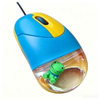 Souris optique sans fil 3D personnalisée en acrylique avec logo liquide, design créatif, cadeau promotionnel d'entreprise, souris à eau et à huile pour ordinateur