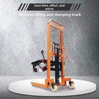 Nouveau Rotateur Manuel pour Empilage de Fûts d'Huile, Dispositif Hydraulique de Levage et d'Inclinaison pour Fûts en Acier et en Plastique en Entrepôt