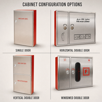 Pabrik Penjualan Berbagai Macam Digunakan Stainless Steel 304 Fire Hose Reel Kabinet Kabinet Kabinet Selang Api 201 Stainless Steel
