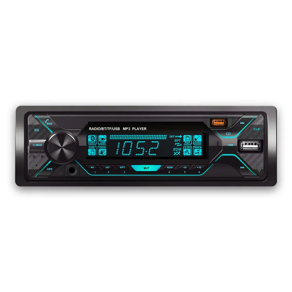 เครื่องเล่นดีวีดีในรถยนต์ระบบเสียงสเตอริโอพร้อมบลูทูธเครื่องเล่น MP3ในรถยนต์2USB 1 DIN