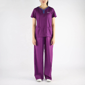 Fashionable Medical <b>Scrubs</b> Uniforms Polyester Fabric Hospital Uniforms Female Nursing <b>Scrubs</b> <b>Sets</b> for Women - Product Image 2