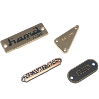 Étiquettes Métalliques Personnalisées pour Vêtements en Alliage de Zinc, Clip d'Étiquette Métallique avec Logo pour Portefeuille Homme