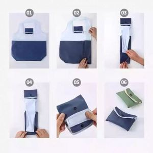 Sac pliable jumbo personnalisé en tissu polyester recyclé, écologique, réutilisable pour les courses et le supermarché - Product Image 6