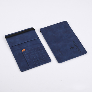 Accessoires de voyage pour femmes et hommes, couverture de passeport vintage RFID, porte-cartes multifonction, porte-cartes bancaires, étui en cuir PU - Product Image 5