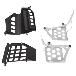 Paio di protezioni nere per tacco poggiapiedi per Yamaha Banshee 90-06 sinistra + destra Nerf bar - Product Image 3