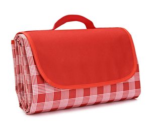 Couverture de pique-nique surdimensionnée à carreaux rouges, imperméable, pliable, anti-sable, pour la plage et le camping - Product Image 1