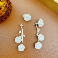 Anting Tusuk Wanita Model Mawar Mewah Gaya Baru 2026, Bahan Paduan Tembaga Berlapis Elektro, Elegan