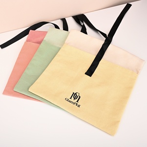 Glampkg Custom OEM High Grade Double Layer Cotton Inside With Soft Suede <b>Envelope</b> Storage Bag with Screen Printed Logo - Product Image 5